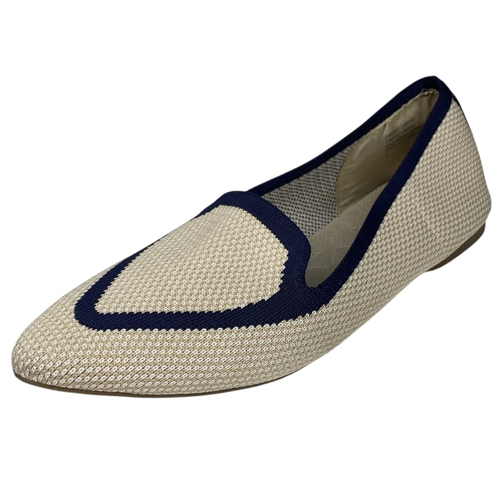 Birdies Blackbird Knit Loafers Shoes & Dustbag Wmns 7 Eggshell Navy Discontinued